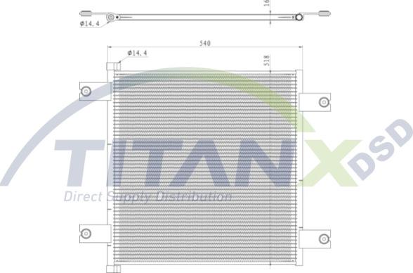 TITANX CD179004 - Конденсатор, кондиціонер autocars.com.ua