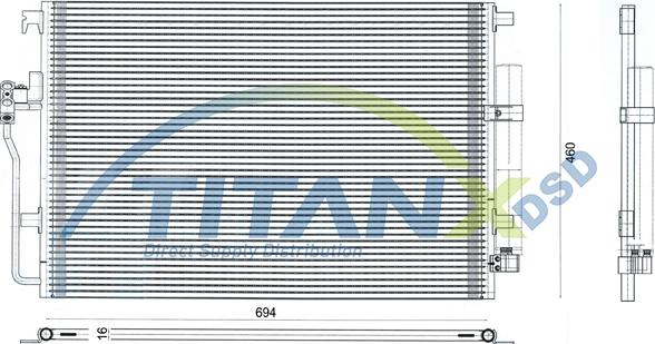 TITANX CD319004 - Конденсатор, кондиціонер autocars.com.ua