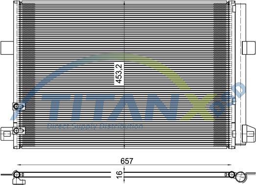 TITANX CD339006 - Конденсатор, кондиціонер autocars.com.ua