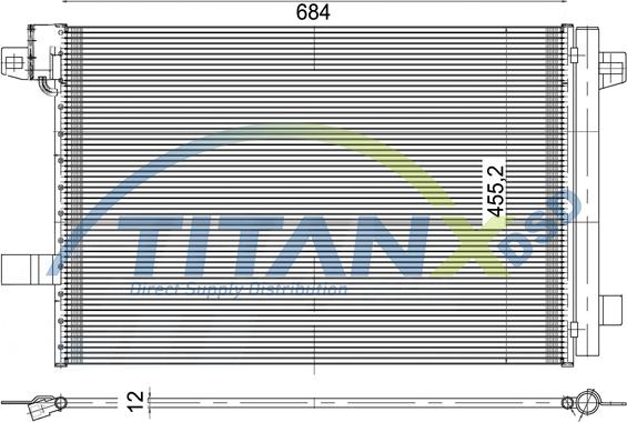 TITANX CD339008 - Конденсатор, кондиціонер autocars.com.ua