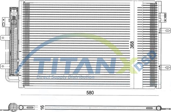 TITANX CD359009 - Конденсатор, кондиціонер autocars.com.ua
