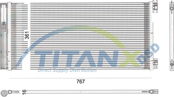 TITANX CD359010 - Конденсатор, кондиціонер autocars.com.ua