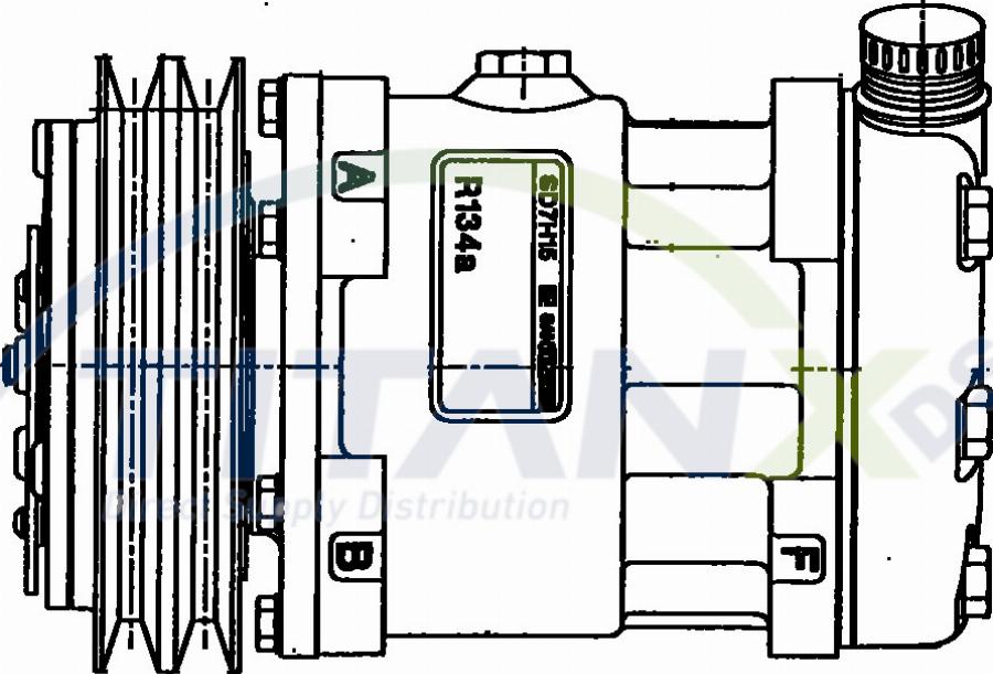 TITANX CM909013 - Компресор, кондиціонер autocars.com.ua