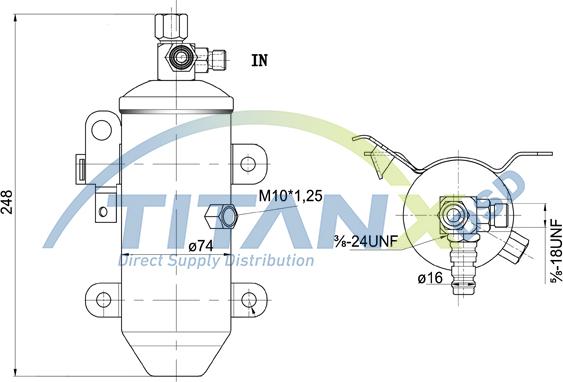 TITANX DR129007 - Осушувач, кондиціонер autocars.com.ua