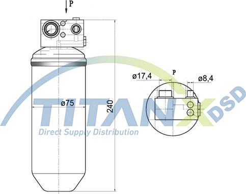 TITANX DR149001 - Осушувач, кондиціонер autocars.com.ua