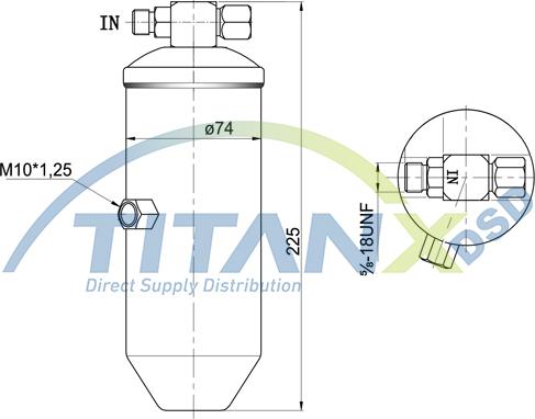 TITANX DR169004 - Осушувач, кондиціонер autocars.com.ua