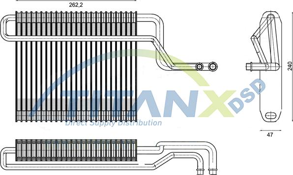 TITANX EV119003 - Випарник, кондиціонер autocars.com.ua