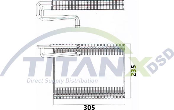 TITANX EV129002 - Випарник, кондиціонер autocars.com.ua