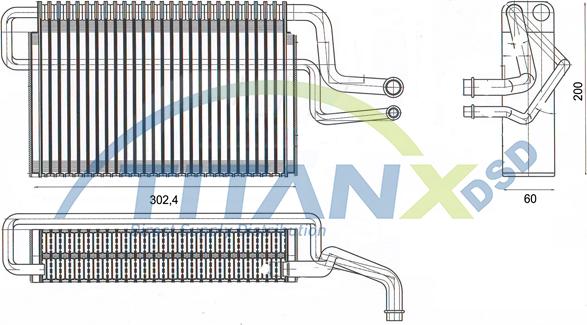 TITANX EV139001 - Випарник, кондиціонер autocars.com.ua