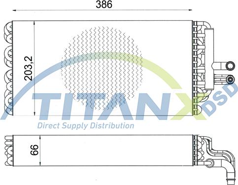 TITANX EV139002 - Випарник, кондиціонер autocars.com.ua