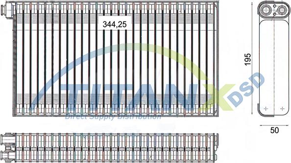 TITANX EV149002 - Випарник, кондиціонер autocars.com.ua