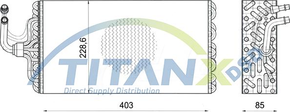 TITANX EV159002 - Випарник, кондиціонер autocars.com.ua