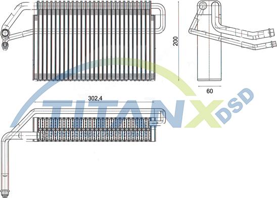 TITANX EV179001 - Випарник, кондиціонер autocars.com.ua