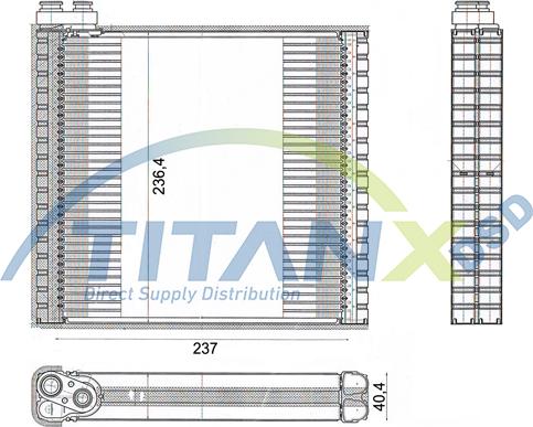 TITANX EV359002 - Випарник, кондиціонер autocars.com.ua