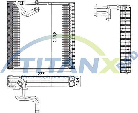 TITANX EV369002 - Випарник, кондиціонер autocars.com.ua