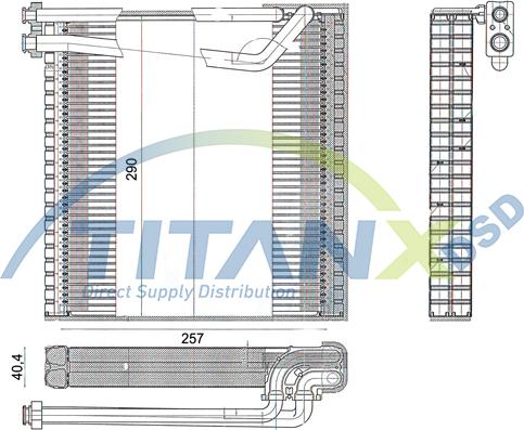 TITANX EV509008 - Випарник, кондиціонер autocars.com.ua