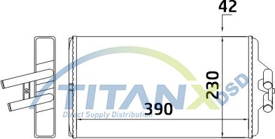 TITANX HT119001 - Теплообмінник, опалення салону autocars.com.ua