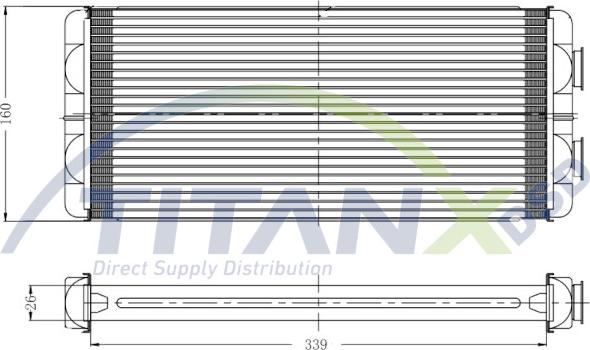 TITANX HT119004 - Теплообмінник, опалення салону autocars.com.ua