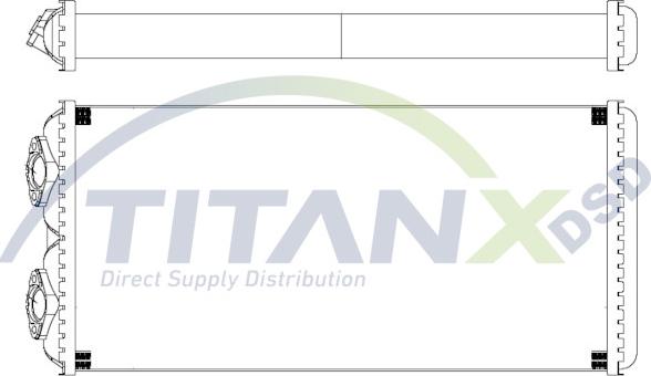 TITANX HT129001 - Теплообмінник, опалення салону autocars.com.ua