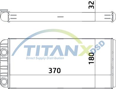 TITANX HT129004 - Теплообмінник, опалення салону autocars.com.ua