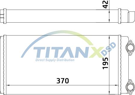 TITANX HT139002 - Теплообмінник, опалення салону autocars.com.ua