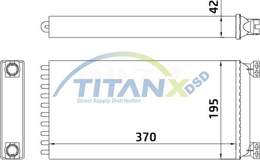 TITANX HT139003 - Теплообмінник, опалення салону autocars.com.ua