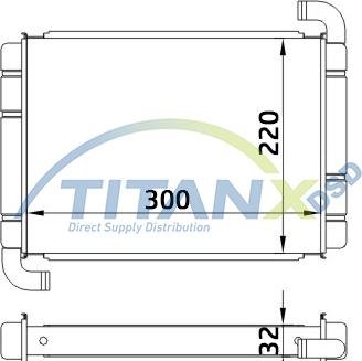 TITANX HT149001 - Теплообмінник, опалення салону autocars.com.ua