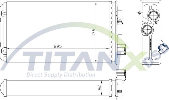 TITANX HT159003 - Теплообмінник, опалення салону autocars.com.ua