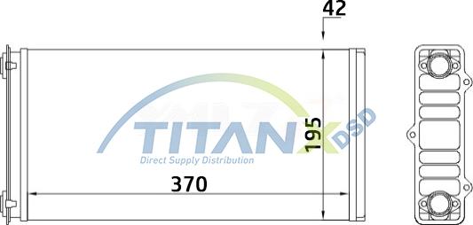 TITANX HT179001 - Теплообмінник, опалення салону autocars.com.ua