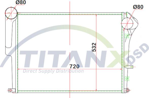TITANX IC129008 - Интеркулер autocars.com.ua