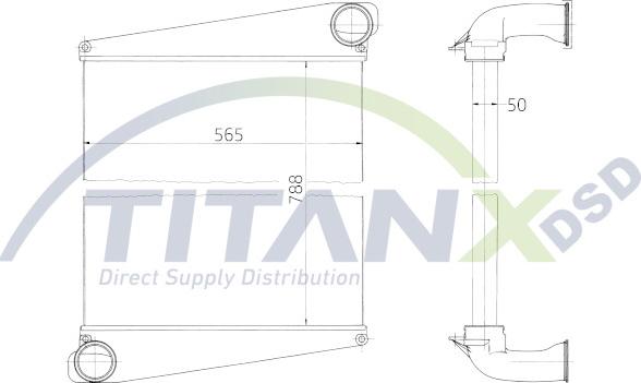 TITANX IX129005 - Интеркулер autocars.com.ua