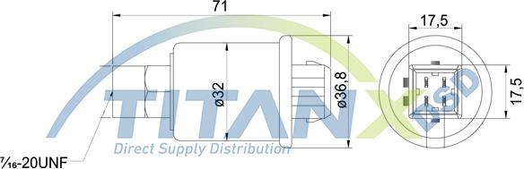 TITANX PR339001 - Пневматичний вимикач, кондиціонер autocars.com.ua