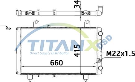 TITANX RD359020 - Радіатор, охолодження двигуна autocars.com.ua