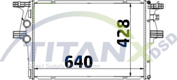 TITANX RD359025 - Радіатор, охолодження двигуна autocars.com.ua