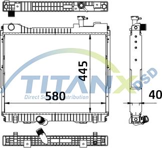 TITANX RD369019 - Радіатор, охолодження двигуна autocars.com.ua