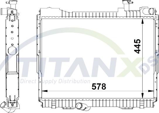 TITANX RD709019 - Радіатор, охолодження двигуна autocars.com.ua