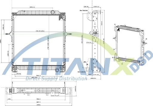 TITANX RX129001 - Радіатор, охолодження двигуна autocars.com.ua