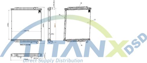 TITANX RX129002 - Радіатор, охолодження двигуна autocars.com.ua