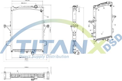 TITANX RX129011 - Радіатор, охолодження двигуна autocars.com.ua