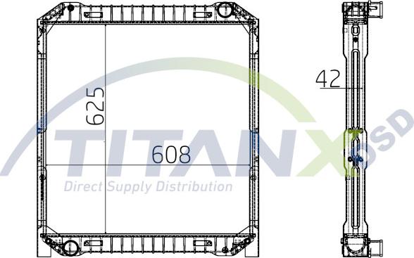 TITANX RX159004 - Радіатор, охолодження двигуна autocars.com.ua