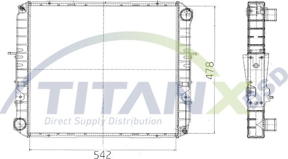 TITANX RX159014 - Радіатор, охолодження двигуна autocars.com.ua