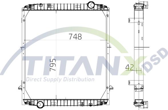 TITANX RX159017 - Радіатор, охолодження двигуна autocars.com.ua