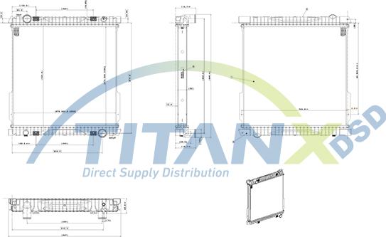 TITANX RX159032 - Радіатор, охолодження двигуна autocars.com.ua