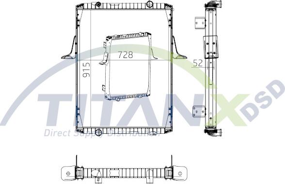 TITANX RX169007 - Радіатор, охолодження двигуна autocars.com.ua