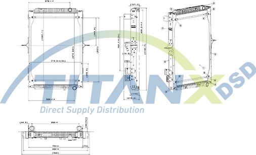 TITANX RX169011 - Радіатор, охолодження двигуна autocars.com.ua