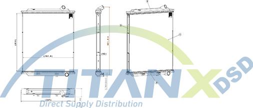 TITANX RX169023 - Радіатор, охолодження двигуна autocars.com.ua