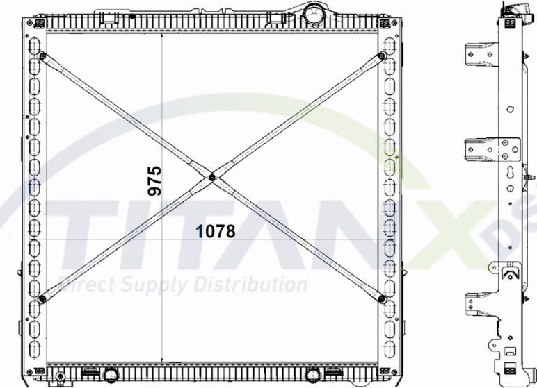 TITANX RX179014 - Радіатор, охолодження двигуна autocars.com.ua