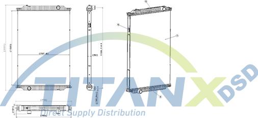TITANX RX609017 - Радіатор, охолодження двигуна autocars.com.ua