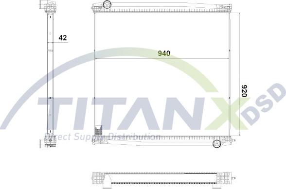 TITANX RX609033 - Радіатор, охолодження двигуна autocars.com.ua