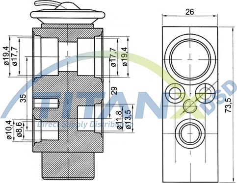 TITANX XV129004 - Розширювальний клапан, кондиціонер autocars.com.ua